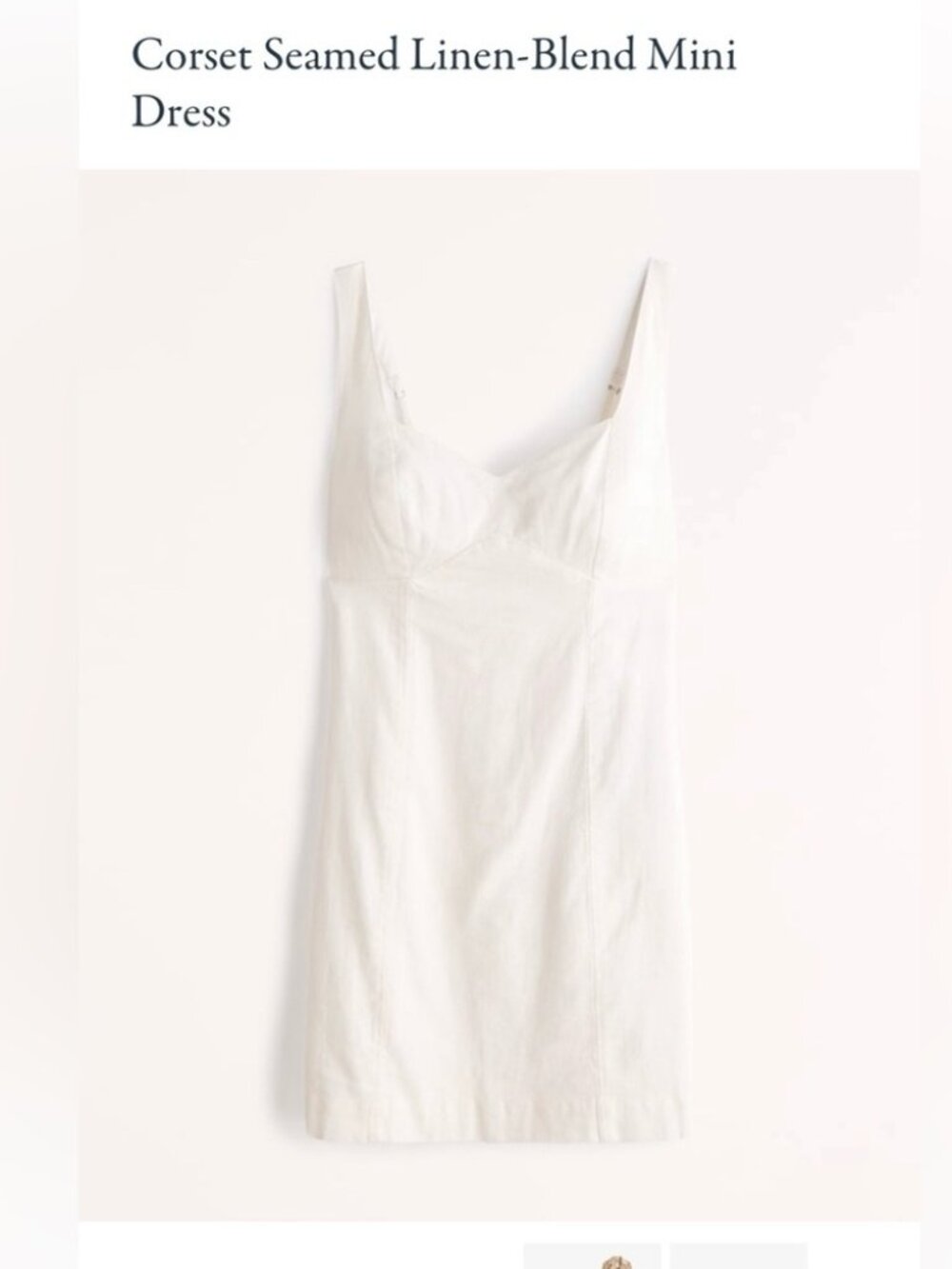 Abercrombie & Fitch - Corset Seamed Linen-Blend Mini Dress